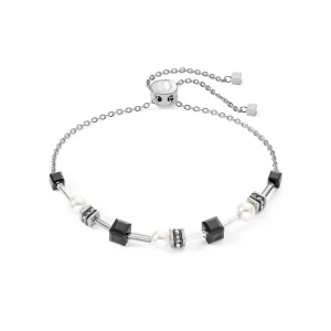 COEUR DE LION Armband Mysterious Cubes & Pearls Silber-Schwarz- Kristallarmbänder