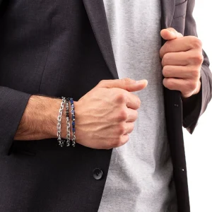 COEUR DE LION Armband Precious Fusion Link Chain Blau-Silber- Unisex Edition