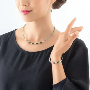 COEUR DE LION Armband Sparkling Princess Gold-Grün- Festliche Kollektion