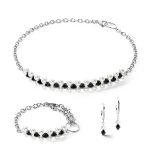 COEUR DE LION Armband-Choker Mysterious Silber-Schwarz- Kristallarmbänder