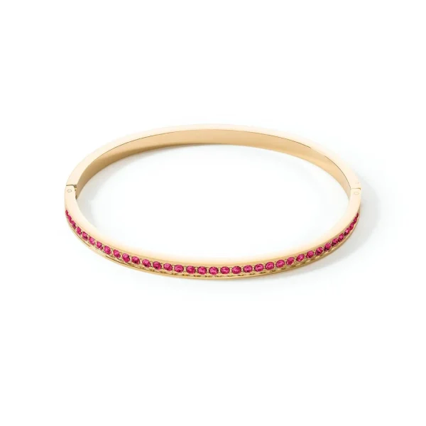 COEUR DE LION Armreif Edelstahl & Kristalle Gold Pink 17- Coeur Essentials