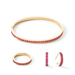 COEUR DE LION Armreif Edelstahl & Kristalle Gold Pink 17- Armreifen