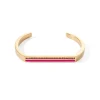 COEUR DE LION Armreif mit quadratischen Streifen, Gold-Rosa- Coeur Essentials