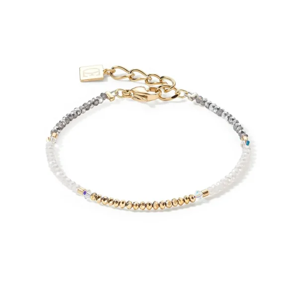 COEUR DE LION Brillantes quadratisches Armband Gold-Kristall- Hochzeit