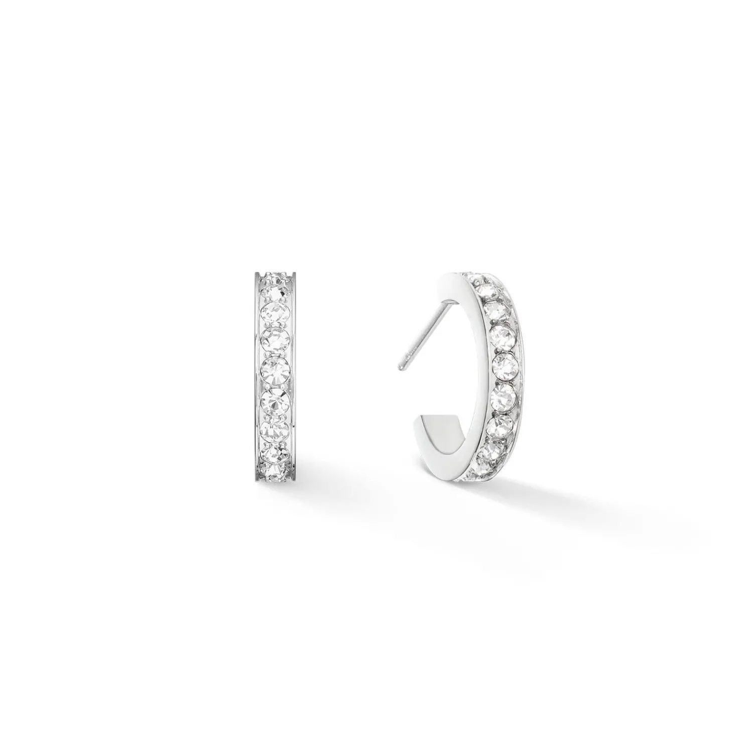 creolen__edelstahl__krist_0-3.webp COEUR DE LION Creolen 15 Edelstahl & Kristalle Silberkristall- Coeur Essentials