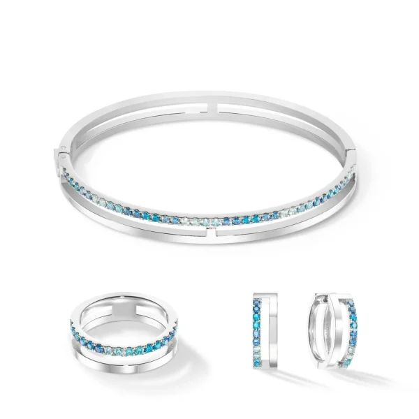 COEUR DE LION Eternal Unity Hoops Silber-Blau- Coeur Essentials