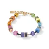 COEUR DE LION Geocube® Armband Mehrfarbiges Regenbogengold- Geocube® Armbänder