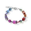 COEUR DE LION Geocube® Armband Mehrfarbiger Regenbogen- Geocube® Armbänder