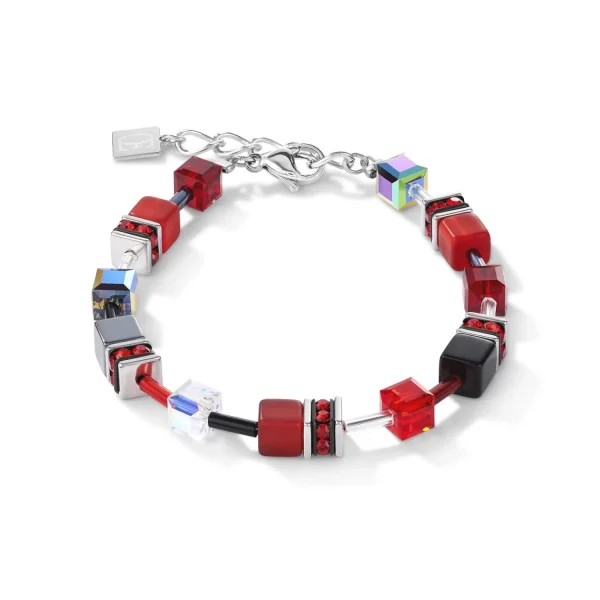 COEUR DE LION Geocube® Armband Rot-Hämatit- Geocube® Armbänder