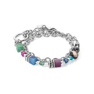 COEUR DE LION Geocube® Fusion Armband Mehrfarbiger Edelstein- Mix&And&Match-Armbänder