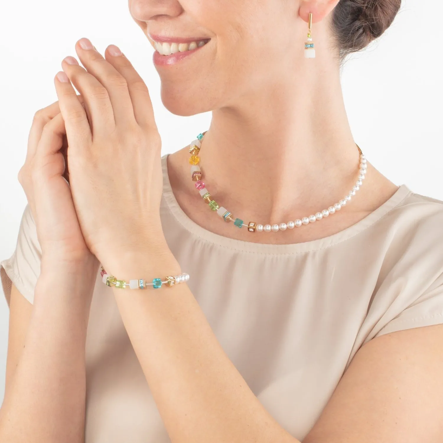 geocube_fusion_festliches_2.webp COEUR DE LION Geocube® Fusion Festliches Armband Mehrfarbig- Echter Stein