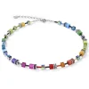 COEUR DE LION Geocube® Halskette Mehrfarbiger Regenbogen- Geocube® Mehrfarbig