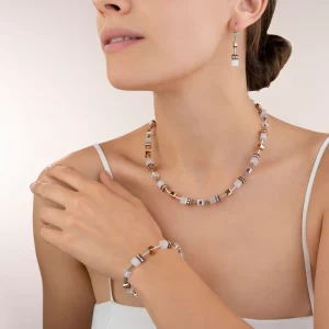 COEUR DE LION Geocube® Halskette Weiß- Geocube® Tone&In&Tone