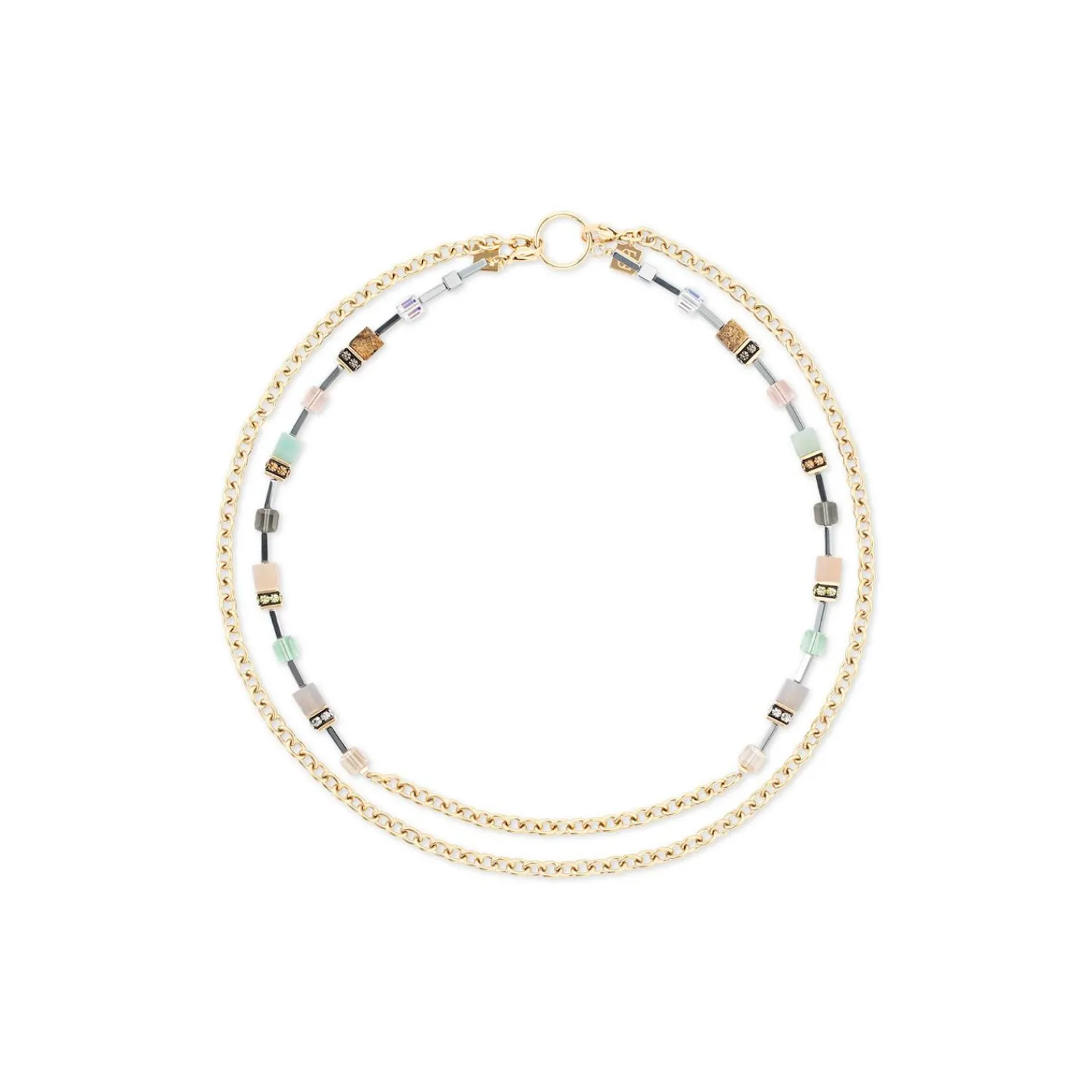 geocube_iconic_boho_halsk_0-7.webp COEUR DE LION Geocube® Iconic Boho Halskette Gold-Mehrfarbig- Geocube® Halsketten