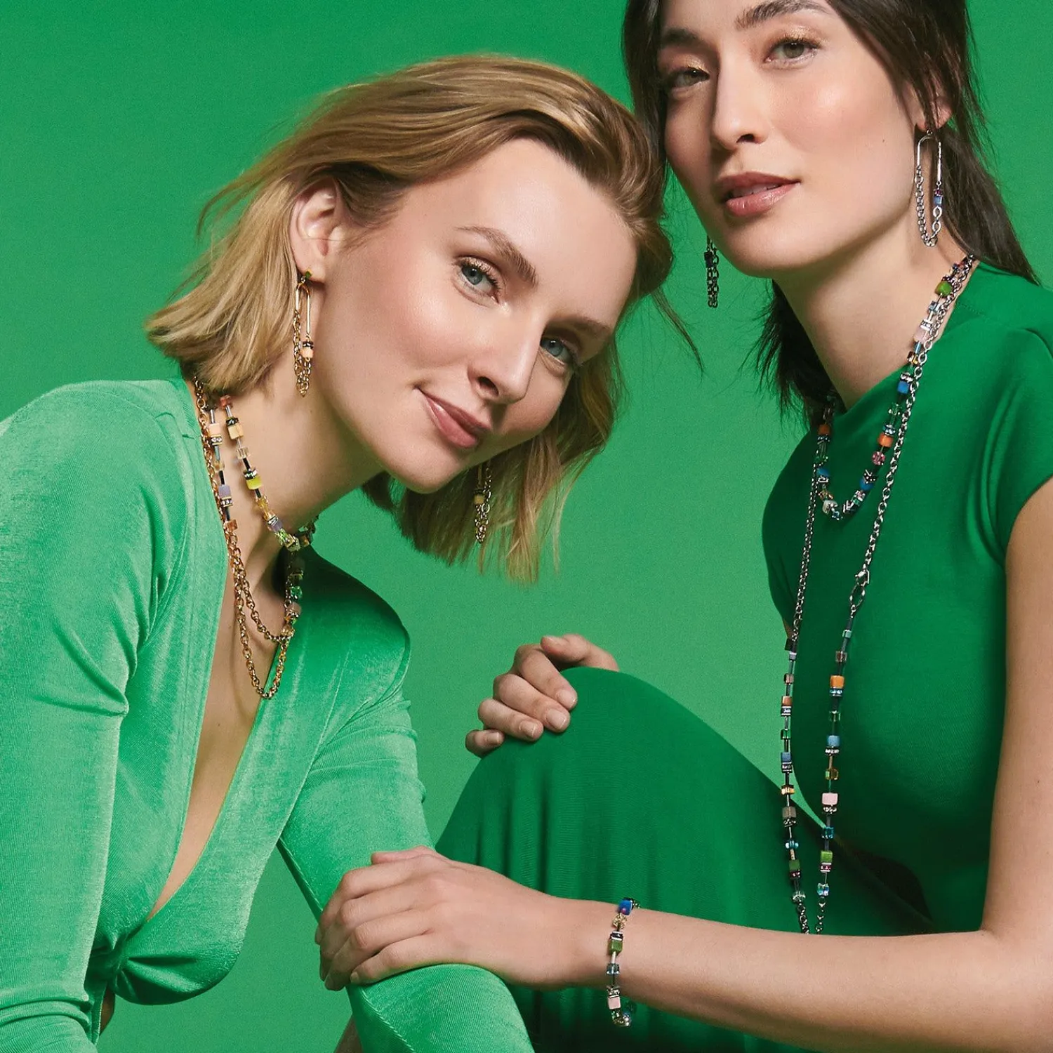 geocube_iconic_boho_halsk_3-6.webp COEUR DE LION Geocube® Iconic Boho Halskette Gold-Mehrfarbig- Multiwear-Halsketten