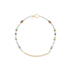 COEUR DE LION Geocube® Iconic Boho Halskette Gold-Mehrfarbig- Echter Stein