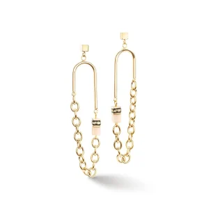 COEUR DE LION Geocube® Iconic Boho Ohrringe Gold-Mehrfarbig- Echter Stein