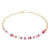 COEUR DE LION Geocube® Iconic Chain Halskette Gold-Magenta- Geocube® Halsketten