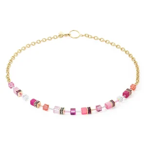 COEUR DE LION Geocube® Iconic Chain Halskette Gold-Magenta- Geocube® Halsketten