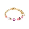 COEUR DE LION Geocube® Iconic Kettenarmband Gold-Magenta- Geocube® Tone&In&Tone