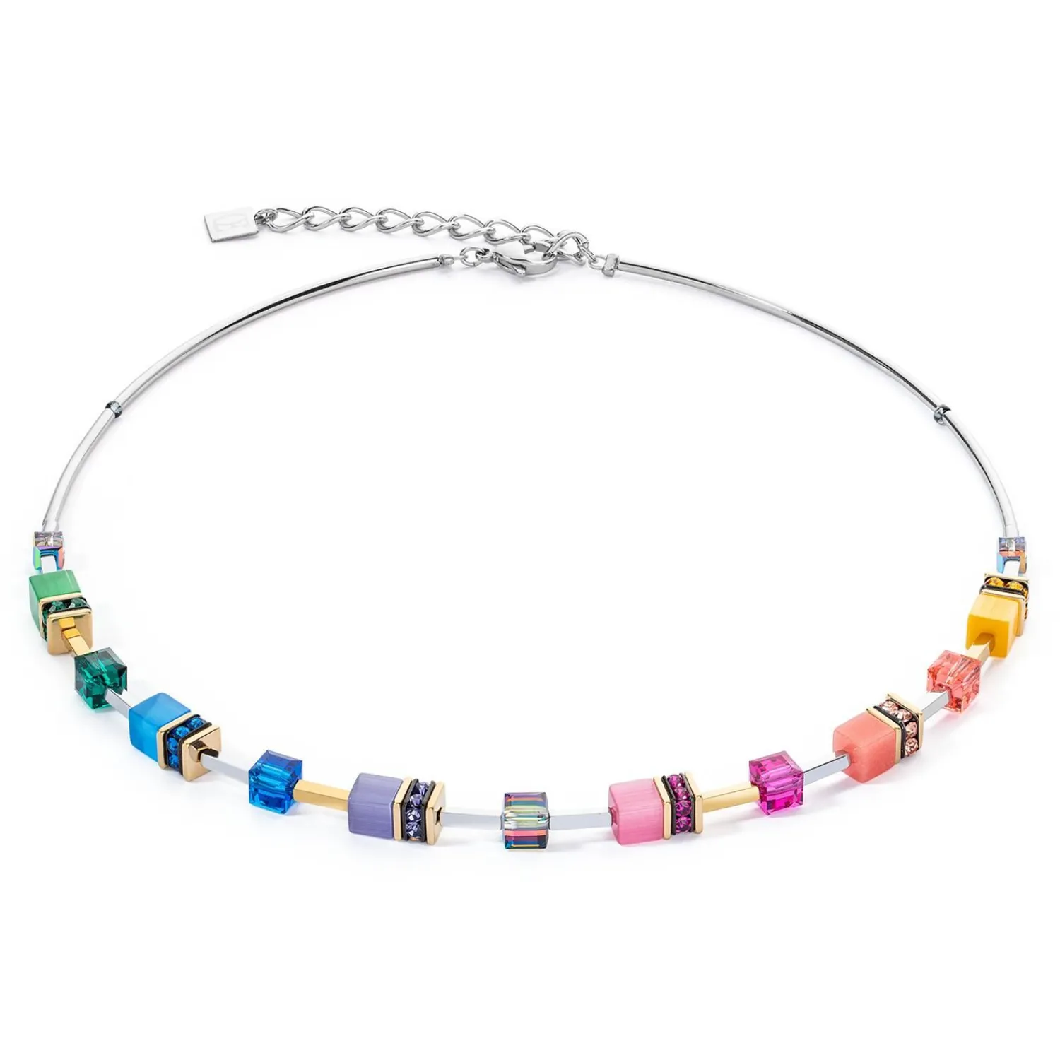 geocube_iconic_lite_halsk_0.webp COEUR DE LION Geocube® Iconic Lite Halskette Regenbogen- Geocube® Mehrfarbig