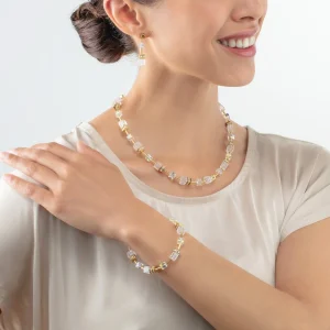 COEUR DE LION Geocube® Iconic Nature Armband Gold Weiß- Geocube® Tone&In&Tone