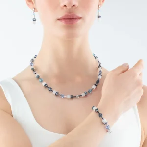 COEUR DE LION Geocube® Iconic Nature Armband Blau Weiß- Echter Stein