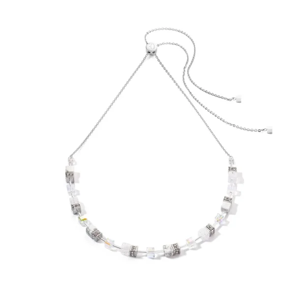 COEUR DE LION Geocube® Iconic Nature Chain Halskette Weiß- Hochzeit