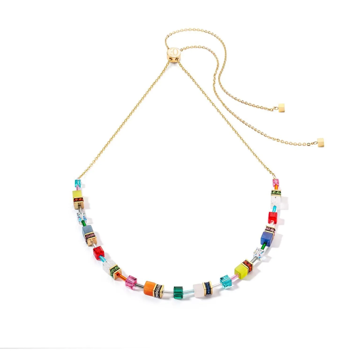 geocube_iconic_nature_cha_0-7.webp COEUR DE LION Geocube® Iconic Nature Chain Halskette Dopamin- Echter Stein