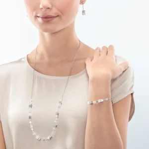 COEUR DE LION Geocube® Iconic Nature Chain Halskette Weiß- Hochzeit