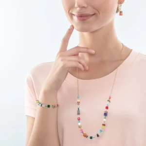 COEUR DE LION Geocube® Iconic Nature Chain Halskette Dopamin- Echter Stein