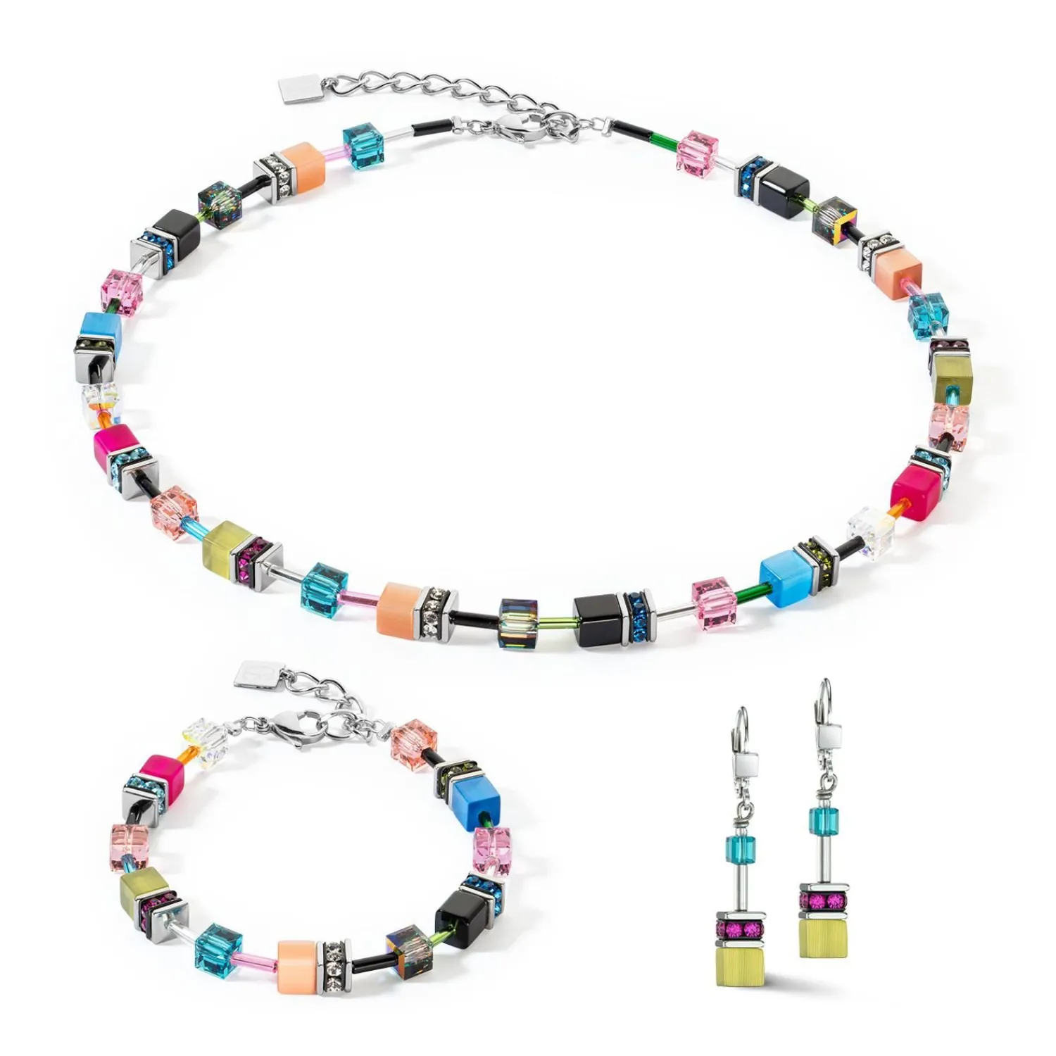 geocube_iconic_ohrringe_m_1-2.webp COEUR DE LION Geocube® Iconic Ohrringe Mehrfarbig Fancy- Ohrhänger