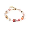 COEUR DE LION Geocube® Iconic Precious Armband Rot-Beige- Geocube® Tone&In&Tone