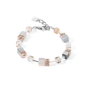 COEUR DE LION Geocube® Iconic Precious Armband Roségold-Pfirsich- Geocube® Echtstein