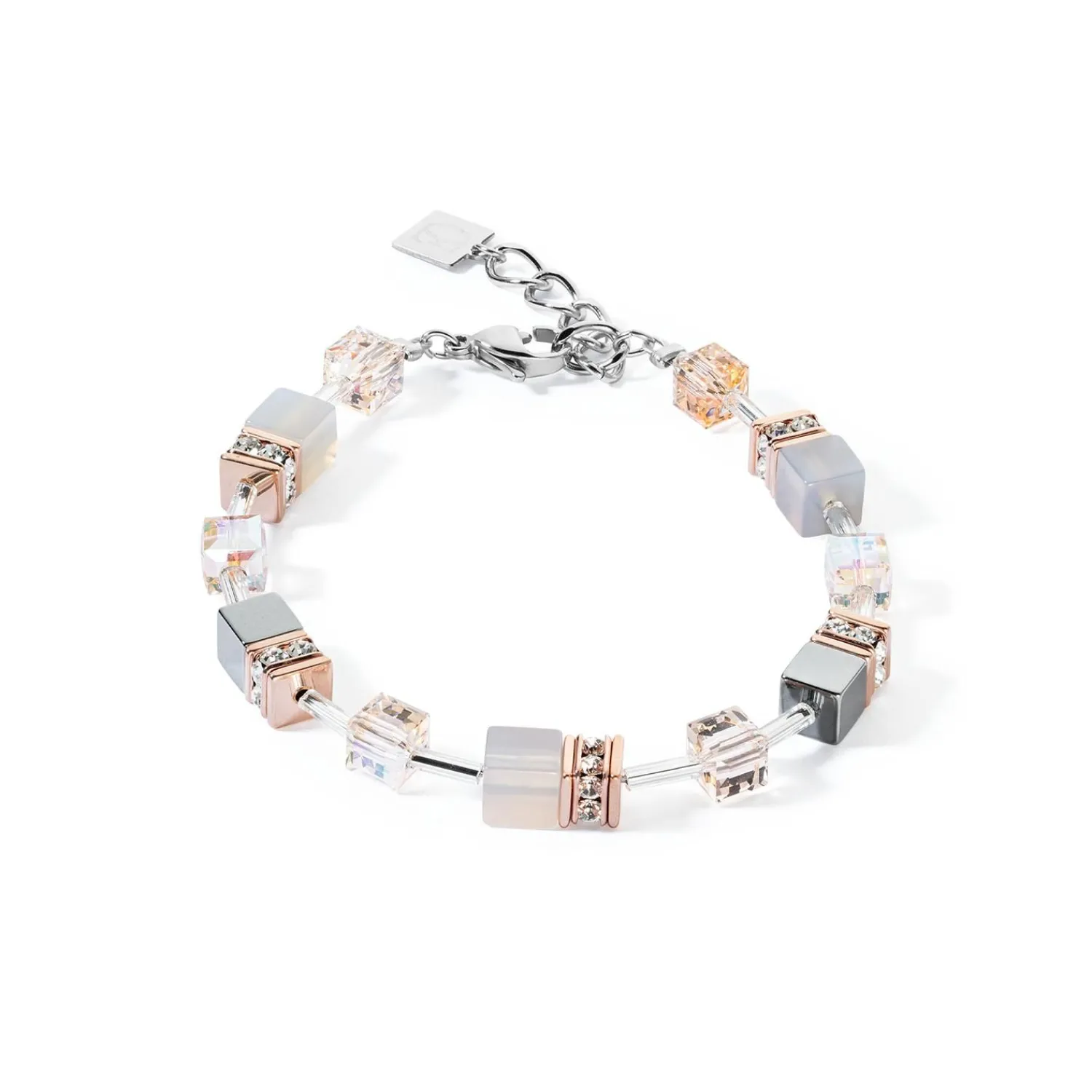 geocube_iconic_precious_a_0-7.webp COEUR DE LION Geocube® Iconic Precious Armband Roségold-Pfirsich- Geocube® Tone&In&Tone