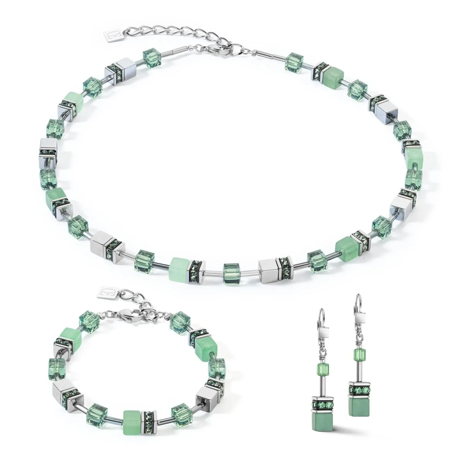 geocube_iconic_precious_a_1-2.webp COEUR DE LION Geocube® Iconic Precious Armband Grün- Geocube® Echtstein