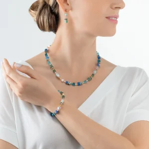 COEUR DE LION Geocube® Iconic Precious Armband Grün-Türkis- Geocube® Tone&In&Tone