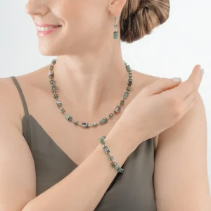 COEUR DE LION Geocube® Iconic Precious Armband Grün- Echter Stein