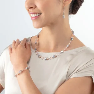 COEUR DE LION Geocube® Iconic Precious Armband Roségold-Pfirsich- Geocube® Tone&In&Tone