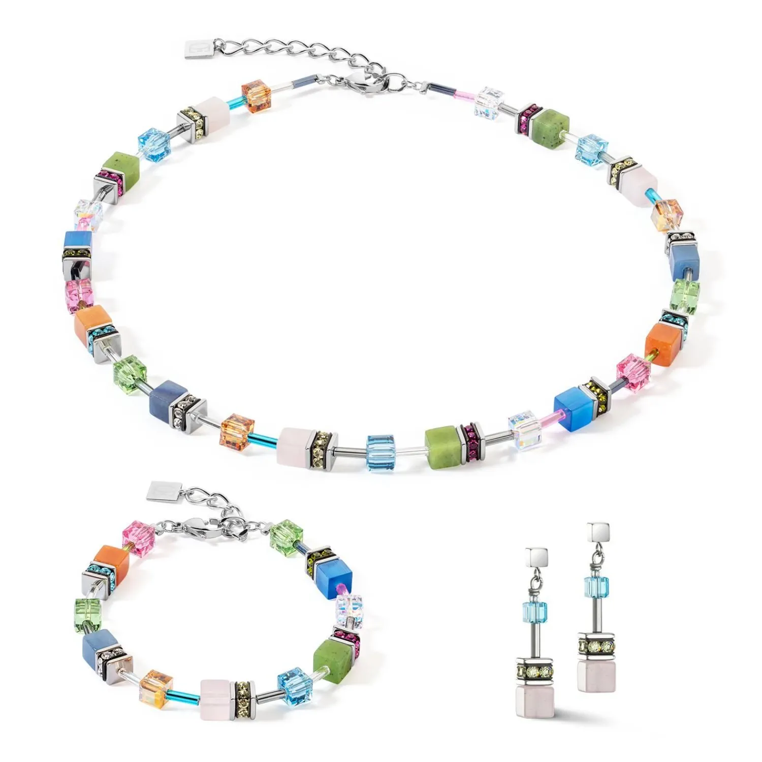 geocube_iconic_precious_h_1-15.webp COEUR DE LION Geocube® Iconic Precious Halskette Multicolor Boho- Geocube® Mehrfarbig