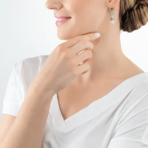 COEUR DE LION Geocube® Iconic Precious Ohrringe Mehrfarbig Boho- Geocube® Echtstein