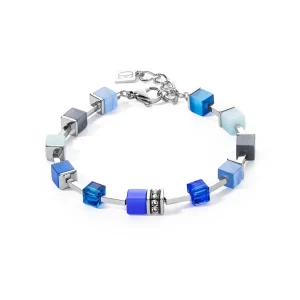 COEUR DE LION Geocube® Iconic Pure Armband Blau- Geocube® Echtstein