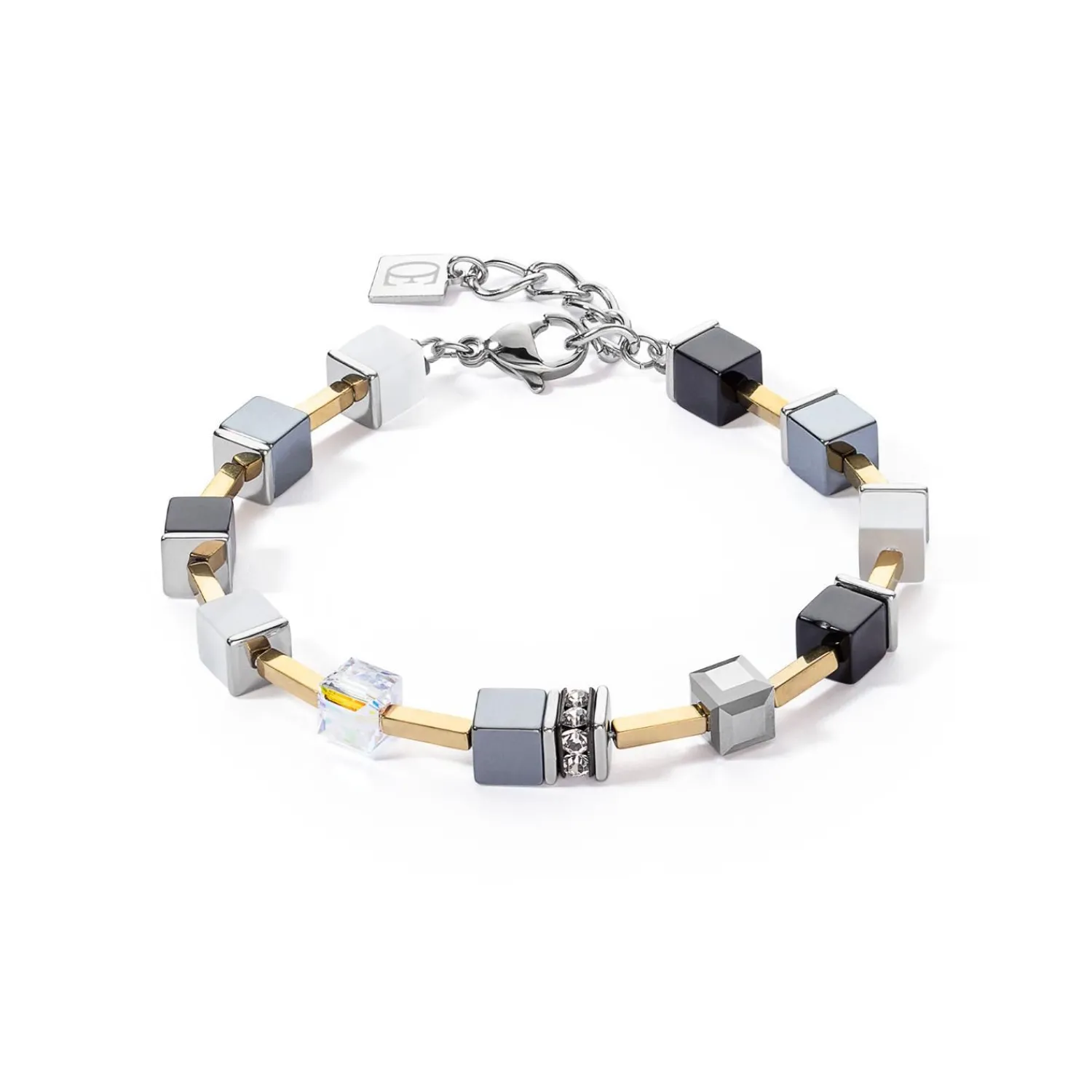 geocube_iconic_pure_armba_0-4.webp COEUR DE LION Geocube® Iconic Pure Armband Schwarz- Geocube® Echtstein