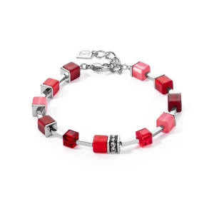 COEUR DE LION Geocube® Iconic Pure Armband Rot- Echter Stein