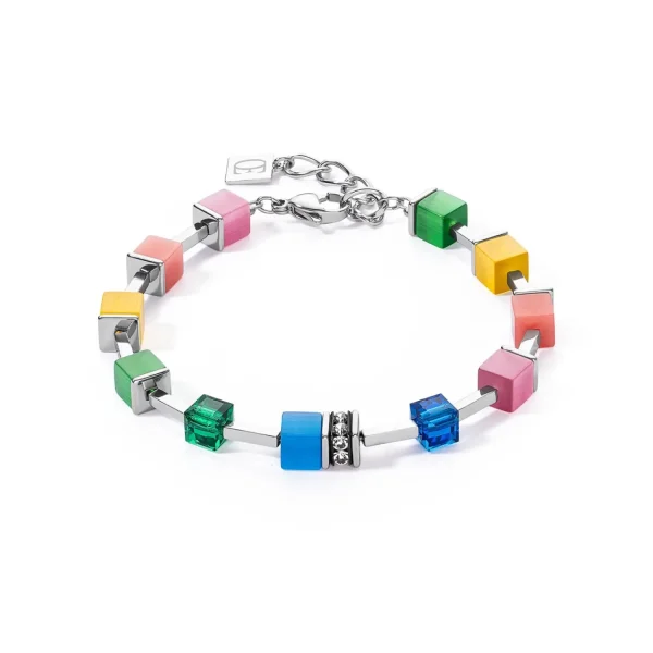 COEUR DE LION Geocube® Iconic Pure Armband Regenbogen- Echter Stein