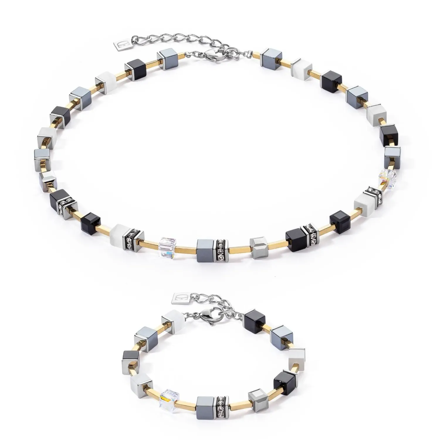 geocube_iconic_pure_armba_1-4.webp COEUR DE LION Geocube® Iconic Pure Armband Schwarz- Geocube® Echtstein