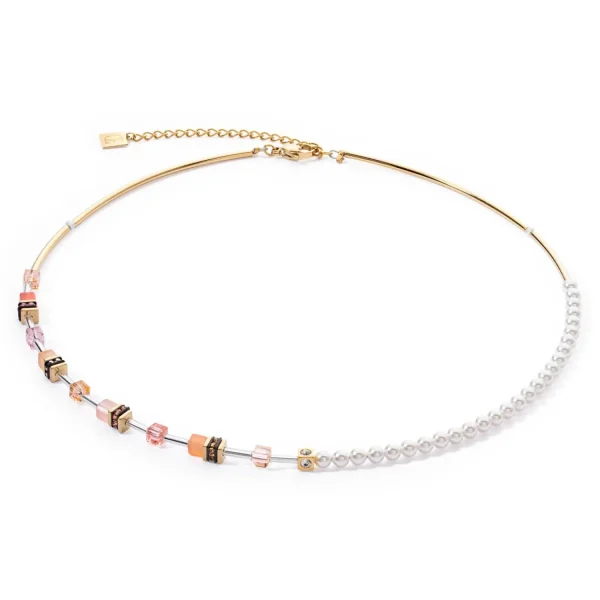 COEUR DE LION Geocube® Mini Fusion Pearls Halskette Apricot Crush- Geocube® Halsketten