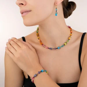 COEUR DE LION Geocube® Ohrringe Mehrfarbiges Regenbogengold- Geocube® Mehrfarbig