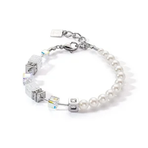 COEUR DE LION Geocube® Precious Fusion Pearls Armband Weiß- Hochzeit