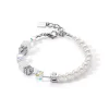 COEUR DE LION Geocube® Precious Fusion Pearls Armband Weiß- Perlenarmbänder